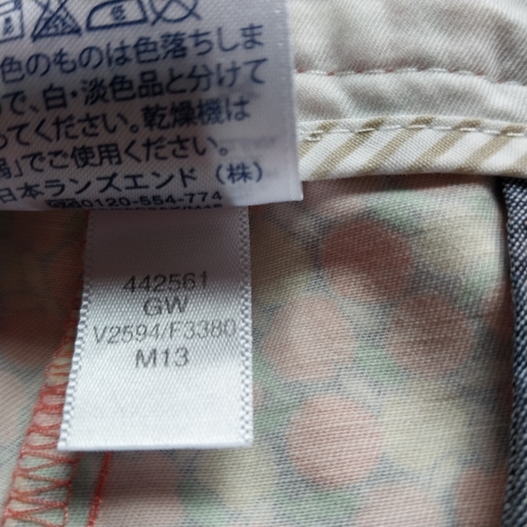 Lands End Women's Size 10 Chino Vibrant Orange Yellow Fruit Print Causal Shorts - Picture 7 of 10